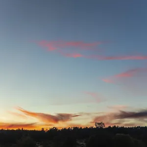 Cloud and Clear Sky at Sunset Print, Le Rozier, France