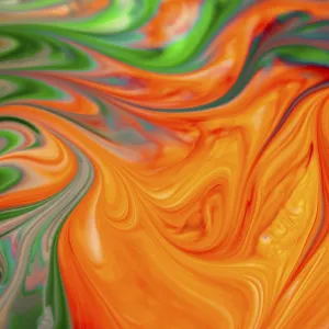 Colorful Liquid Paints Print: Modern Abstract Art Colorful Liquid Paints Print: Modern Abstract Art