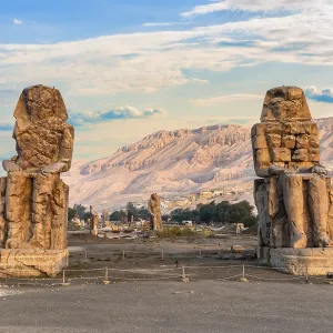 Luxor Colossi of Memnon Print at Sunrise Luxor Colossi of Memnon Print at Sunrise