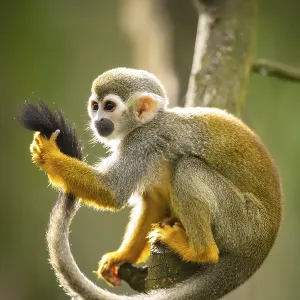 Common Squirrel Monkey Print - South America Common Squirrel Monkey Print - South America