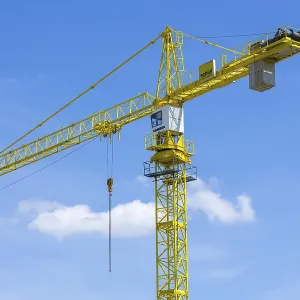 Construction Crane Print: Blue Sky and Clouds Construction Crane Print: Blue Sky and Clouds