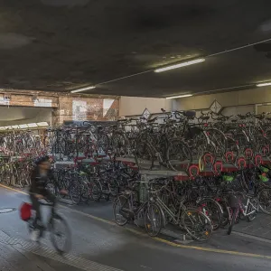 Print of Munster Bicycle Parking Garage, Germany Print of Munster Bicycle Parking Garage, Germany