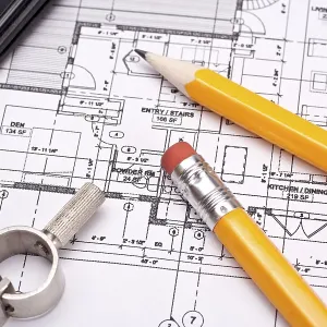 Engineering and Architecture Drawings Print with Pencil
