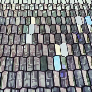 Harpa Concert Hall Glass Facade Print, Reykjavik, Iceland Harpa Concert Hall Glass Facade Print, Reykjavik, Iceland