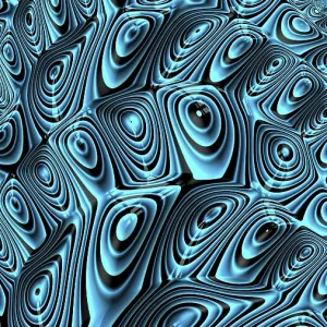 Gnarled Concentric Circles Print - Fractal Abstract Art