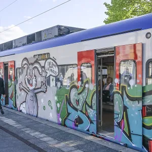 Graffiti at Hannover Messe Laatzen S-Bahn Station Print