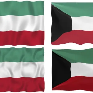 Large Print of the Great Image of the Kuwait Flag