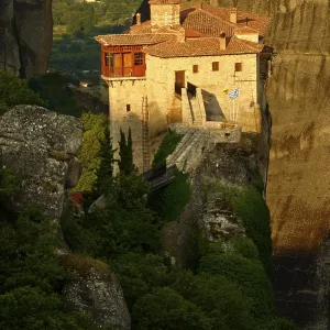 Greek Orthodox Roussanou Monastery Print, Meteora Mountains Greek Orthodox Roussanou Monastery Print, Meteora Mountains