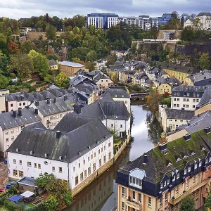 Luxembourg Grund District Print Luxembourg Grund District Print