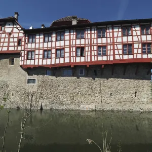 Half-timbered Building Print in Hagenwil Castle, Switzerland Half-timbered Building Print in Hagenwil Castle, Switzerland