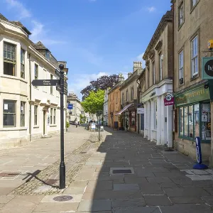 Historic buildings in Corsham High Street Print