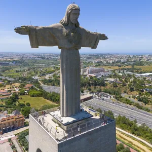 Statue Cristo Rei Print, Almada, Lisbon, Portugal Statue Cristo Rei Print, Almada, Lisbon, Portugal