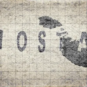 Malta Mosta Retro Typography Print Map