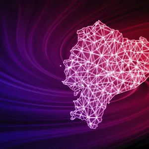 Ecuador Polygonal Mesh Line Map Print Ecuador Polygonal Mesh Line Map Print