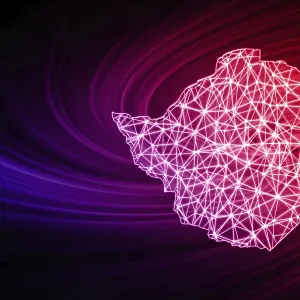 Mapa de Zimbabue, mapa de malla poligonal. Mapa de Zimbabue, mapa de malla poligonal.