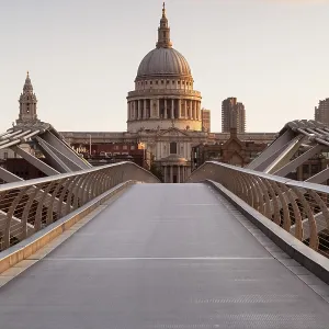 Millennium Bridge and St Paul's Cathedral Print, London Millennium Bridge and St Paul's Cathedral Print, London