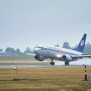 MINSK, BELARUS - Boeing 737-500 Taking Off Print MINSK, BELARUS - Boeing 737-500 Taking Off Print