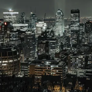 Montreal Night View Print - Quebec, Canada