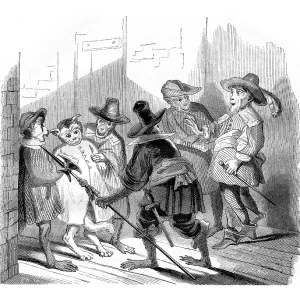 Vintage Print of Museum of Rennes Satire 1844 Vintage Print of Museum of Rennes Satire 1844