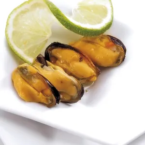 Mussels Served with a Slice of Lime Print Mussels Served with a Slice of Lime Print