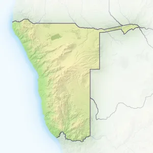 Namibia, Schattenreliefkarte. Namibia, Schattenreliefkarte.