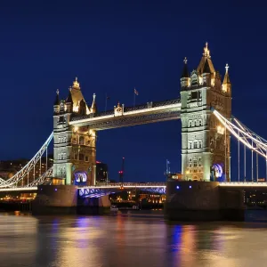 Night View Print of Tower Bridge, London Night View Print of Tower Bridge, London