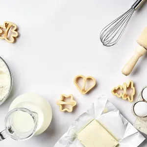 Baking Print: Still Life with Ingredients and Molds