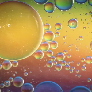 Rainbow Oil Drops in Water Print Rainbow Oil Drops in Water Print
