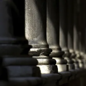 Old Stone Columns Print at Twilight, Venice Italy
