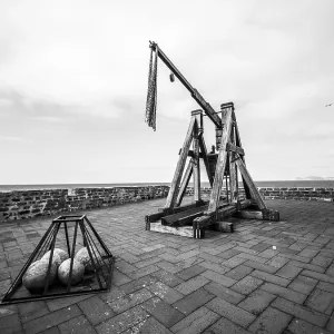 Alghero Fortress Wall Siege Engine Print Alghero Fortress Wall Siege Engine Print
