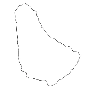 Barbados Outline Map Print Barbados Outline Map Print