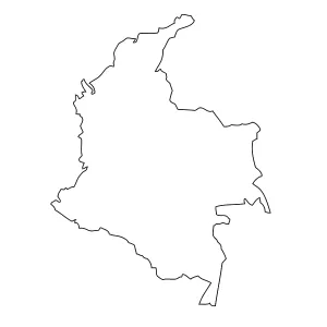 Colombia Outline Map Print Colombia Outline Map Print