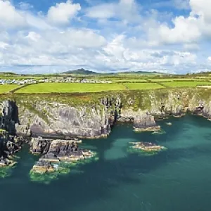 Porthclais Panorama Drone Print, Wales UK Porthclais Panorama Drone Print, Wales UK