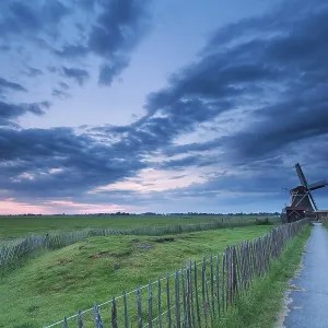 Path to Windmill Print, Groningen, Netherlands Path to Windmill Print, Groningen, Netherlands