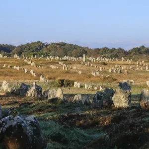 Menec Prehistoric Stone Rows Print, Brittany France Menec Prehistoric Stone Rows Print, Brittany France