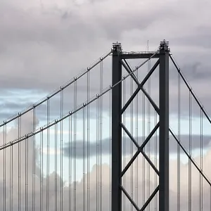 Forth Road Bridge Pylon and Cables Print, Scotland Forth Road Bridge Pylon and Cables Print, Scotland
