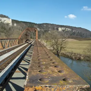 Railway Bridge over the Danube Print, Germany Railway Bridge over the Danube Print, Germany