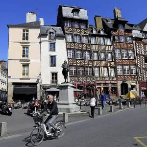 Rennes, France: Half-Timbered Building Print Rennes, France: Half-Timbered Building Print