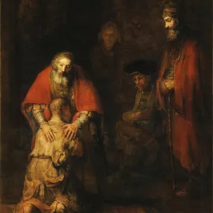 Return of the Prodigal Son Print (1668) by Rembrandt Return of the Prodigal Son Print (1668) by Rembrandt