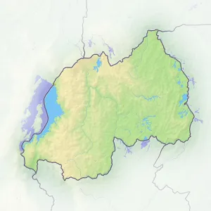 Mapa de relieve sombreado de Ruanda Mapa de relieve sombreado de Ruanda