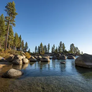 Sand Harbor Beach Print, Lake Tahoe Shoreline Sand Harbor Beach Print, Lake Tahoe Shoreline