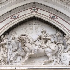Sculpted Lunette Print - Basilica of Santa Croce, Florence Sculpted Lunette Print - Basilica of Santa Croce, Florence