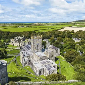 St Davids Cathedral Drone Print, Pembrokeshire, Wales UK St Davids Cathedral Drone Print, Pembrokeshire, Wales UK