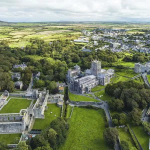 St Davids Cathedral Print from a Drone, Pembrokeshire, Wales St Davids Cathedral Print from a Drone, Pembrokeshire, Wales