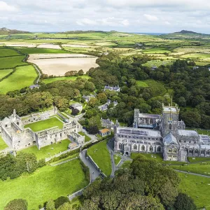 St Davids Cathedral Print from a Drone, Pembrokeshire, Wales St Davids Cathedral Print from a Drone, Pembrokeshire, Wales