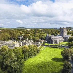 St Davids Cathedral Print from a Drone, Pembrokeshire, Wales St Davids Cathedral Print from a Drone, Pembrokeshire, Wales