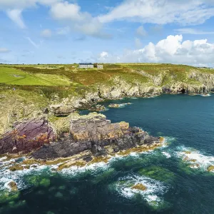 St. Non's Cliffs and Bay Print, St Davids, Wales UK St. Non's Cliffs and Bay Print, St Davids, Wales UK