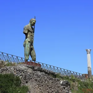 Statue of Daedalus Print, Pompeii, Italy Statue of Daedalus Print, Pompeii, Italy