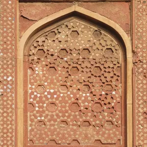Le motif de pierre sur un mur du temple dans le Fort Rouge. Le motif de pierre sur un mur du temple dans le Fort Rouge.