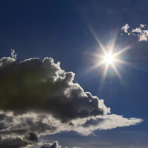 Sun Shines Between Cumulus Clouds Print, Austria Sun Shines Between Cumulus Clouds Print, Austria